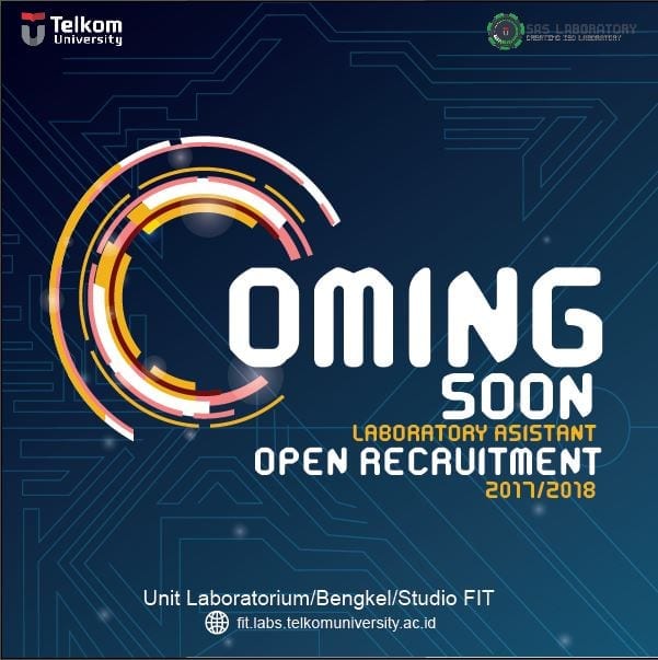 [Coming Soon] Open Recruitment Laboratory Assistant 2017/2018 – FIT Tel-U