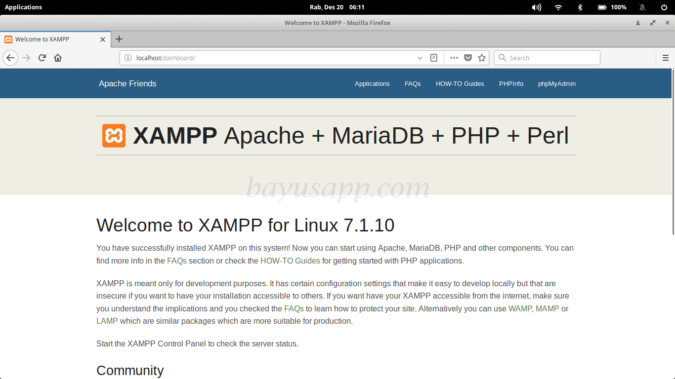 Install XAMPP di Distro Linux