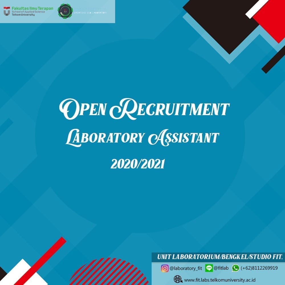 [Extended] Open Recruitment Laboratory Assistant 2020/2021 FIT Telkom University