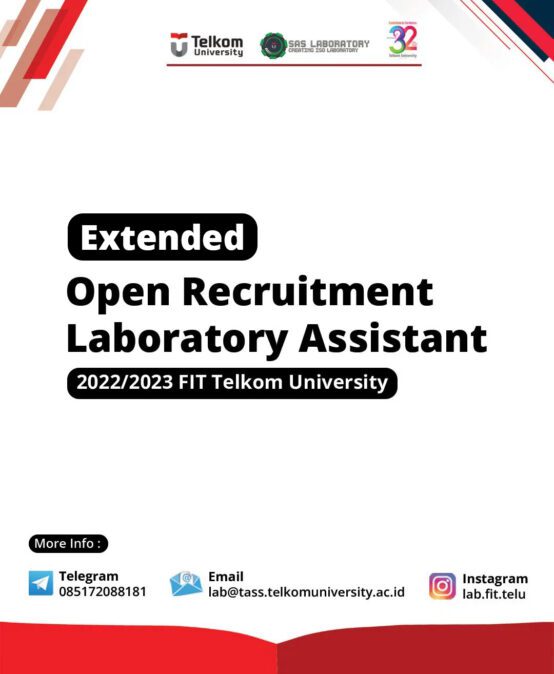 [Extended] Open Recruitment Laboratory Assistant 2022/2023 FIT Telkom University